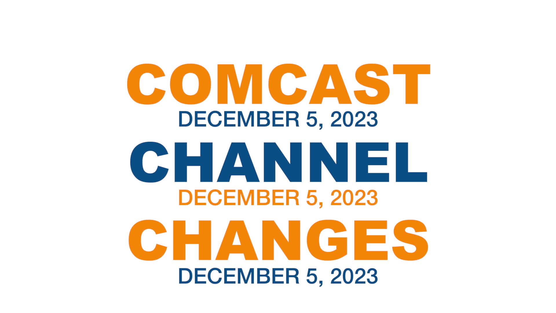 Thumbnail image for Bourne TV - Comcast Channel Changes December 5, 2023