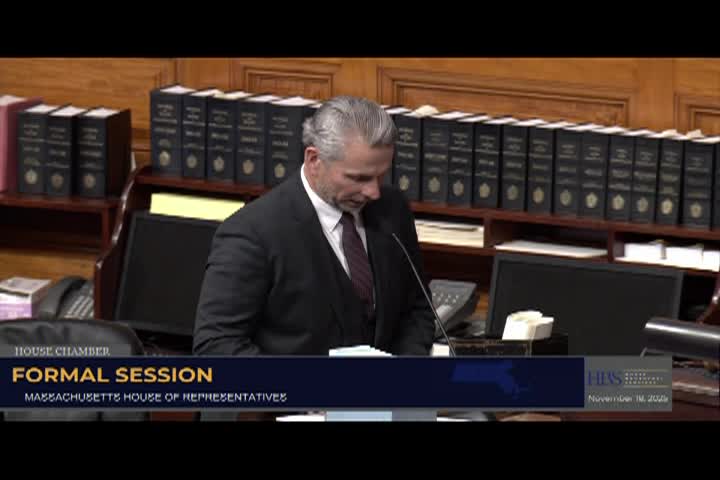 MA House of Representatives Formal Session: November 18th, 2025